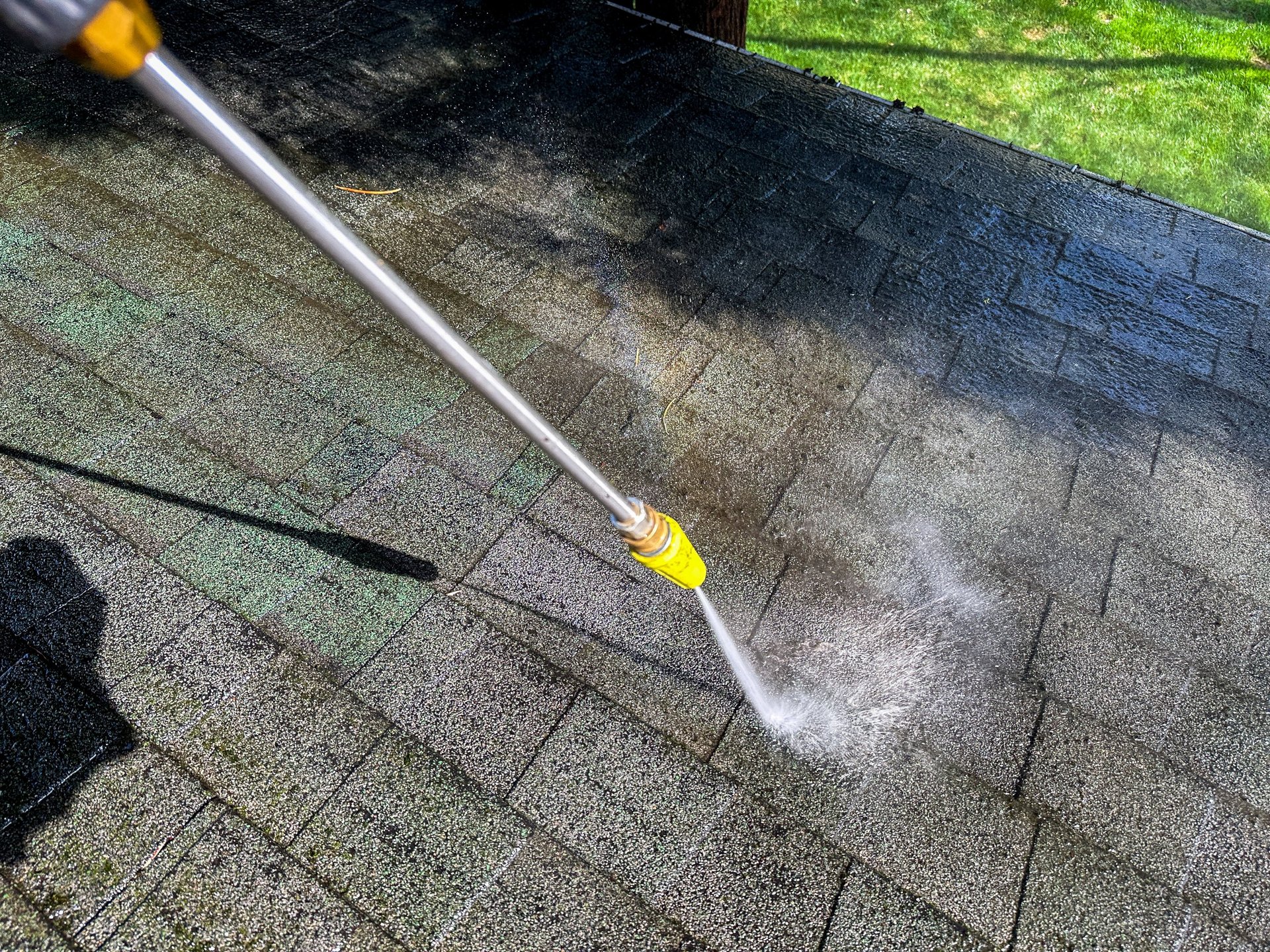 Professional roof cleaning service